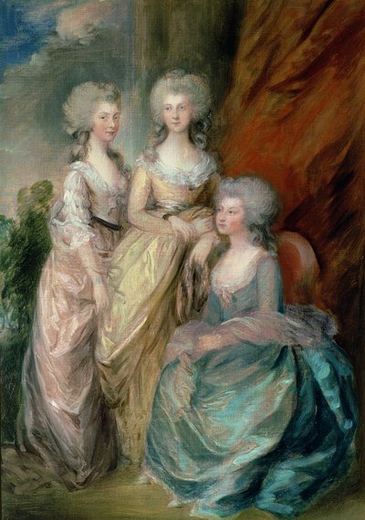 Les trois filles aînées de George III : Princesses Charlotte, Augusta et Elizabeth en 1784 probablement par Gainsborough Dupont - Thomas Gainsborough